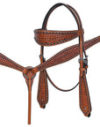 COMFYTACK Western Horse Barrel Racing American Leather Saddle Floral Carved & Tack Set Brown