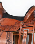 Brown Leather Barrel Racing Western Saddle With Tack Set