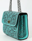 American Darling Small Crossbody Beautifully Hand Tooled Genuine Leather women bag western handbag purse