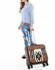 Hand Tooled Saddle Blanket Genuine Leather women bag western handbag purse