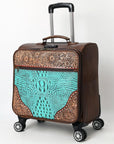 American Darling Travel Case Hand Tooled Crocodile embossed Genuine Leather women bag western handbag purse
