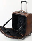 American Darling Travel Case Hand Tooled Crocodile embossed Genuine Leather women bag western handbag purse