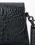 American Darling Crossbody Crocodile Embossed Genuine Leather Women Bag Western Handbag Purse