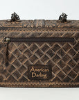 American Darling Small Crossbody Beautifully Hand Tooled Genuine Leather women bag western handbag purse