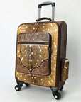 American Darling Travel Case Beautifully Hand Tooled Hair-On Genuine Leather women bag western handbag purse