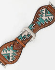 American Darling Beautifully Hand Tooled Painted Genuine Leather I watch Strap Men and Women Unisex
