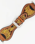 American Darling Floral Hand Tooled I watch Men Women Genuine Leather