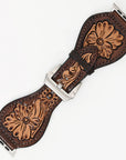 American Darling Beautifully Hand Tooled Painted Genuine Leather I watch Strap Men and Women Unisex