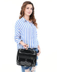ADBGA683 Jewelry Case Genuine Western Suede Leather women bag