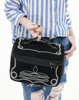 ADBGA683 Jewelry Case Genuine Western Suede Leather women bag