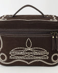ADBGA683 Jewelry Case Genuine Western Suede Leather women bag