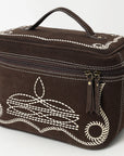 ADBGA683 Jewelry Case Genuine Western Suede Leather women bag