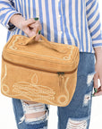 ADBGA683 Jewelry Case Genuine Western Suede Leather women bag