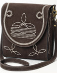 American Darling Cross Body Suede Genuine Western Leather Women Bag Handbag Purse |