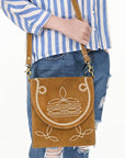 American Darling Cross Body Suede Genuine Western Leather Women Bag Handbag Purse |