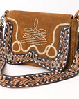 American Darling Hand Tooled Genuine Leather Crossbody Bag