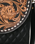 American Darling Hand Curved Genuine Leather Crossbody Bag