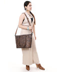 Tote Hand Tooled Genuine Western Leather Women Bag