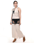 Genuine Leather Crossbody Hand Tooled Bag For Western Style Women With Convenience