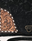Genuine Leather Crossbody Hand Tooled Bag For Western Style Women With Convenience