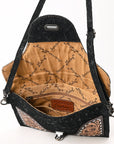 Genuine Leather Crossbody Hand Tooled Bag For Western Style Women With Convenience
