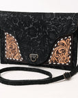 Genuine Leather Crossbody Hand Tooled Bag For Western Style Women With Convenience