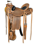 HILASON Western Horse Wade Ranch Roping American Leather Saddle Brown