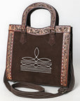 American Darling Tote Hand Tooled Suede Genuine Leather Women Bag Western Handbag Purse