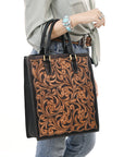 American Darling Hand Tooled Genuine Leather Tote Bag