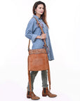 American Darling Cross Body Hand Tooled Suede Genuine Western Leather Women Bag Western Handbag Purse