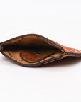 American Darling ADBG1655 Card-Holder Suede Genuine Western Leather Women and Men Zipper Pocket