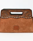 American Darling ADBG1658 Cross Body Hand Tooled Suede Genuine Western Leather Women Bag Western Handbag Purse