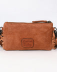 American Darling ADBG1662 Cross Body Hand Tooled Suede Genuine Western Leather Women Bag Western Handbag Purse