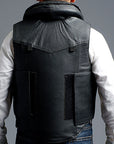 Horse Tall Collar Riding Vest Safety Protective Hilason Leather Rodeo