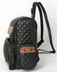 American Darling Genuine Leather Hand-Tooled Floral Quilted Backpack Bag Travel Purse with YKK Zipper