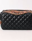 American Darling Toiletry Hand Tooled Genuine Western Leather Women Bag