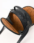 ADBG1684 Canteen Hand Tooled Genuine Western Leather Women Bag