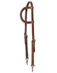 Hilason Western Horse American Genuine Leather Headstall Brown Stainless Steel Hardware