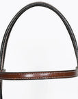 Hilason Western Horse American Genuine Leather Headstall Brown Stainless Steel Hardware