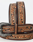 American Darling ADBLF110-L Beautifully Hand Tooled Genuine American Leather Belt Men and Women