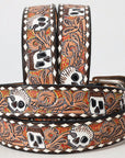 American Darling ADBLF151-L Beautifully Hand Tooled Genuine American Leather Belt Men and Women