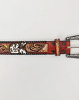 American Darling ADBLF154-L Beautifully Hand Tooled Genuine American Leather Belt Men and Women