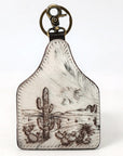 American Darling ADKRM139 Hair On Genuine Leather Keyring