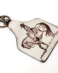 American Darling ADKRM142 Hair On Genuine Leather Keyring