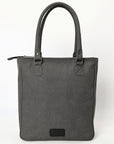 OHLAY Tote Upcycled Canvas Hair On Genuine Leather Women Bag Western Handbag Purse