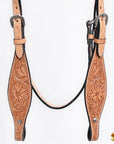 HILASON Western Horse Headstall Breast Collar Set Tack Genuine American Leather