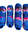 Hilason Horse Front Rear Hind Leg Sport Boots Set of 4 Blue