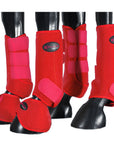HILASON L M S Horse Front Rear Hind Leg Sport Boots & Bell 6 Pack | Jumping