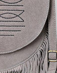 American Darling Crossbody Suede Genuine Leather Women Bag Western Handbag Purse