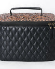 American Darling Jewelry Case Hand Tooled Hair-On Genuine Leather Women Bag Western Handbag Purse
